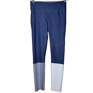 Outdoor Voices Women’s Size S Heathered Navy Blue Gray Colorblock Leggings